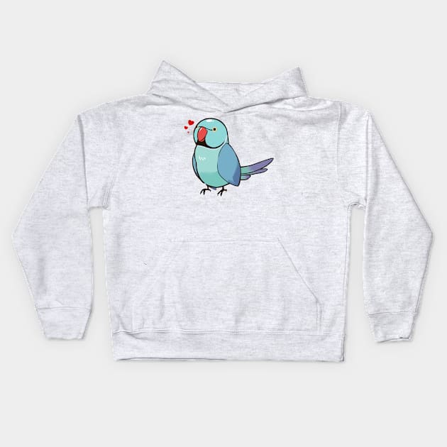 Ringneck Parakeet 2 Kids Hoodie by Shemii